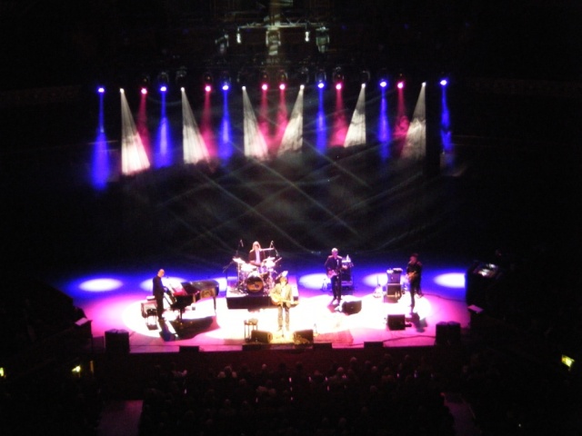 Canadian singer/songwriter Ron Sexsmith on stage at the Royal Albert Hall.