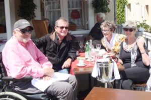 Stewart, Michael, Lesley and Di at Vezelay.