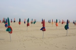 Deauville beach ready for the crowds.